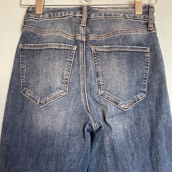 Express Womens Size S Straight Ankle High Rise Ultra Hyper Stretch Blue Jeans - Picture 6 of 15